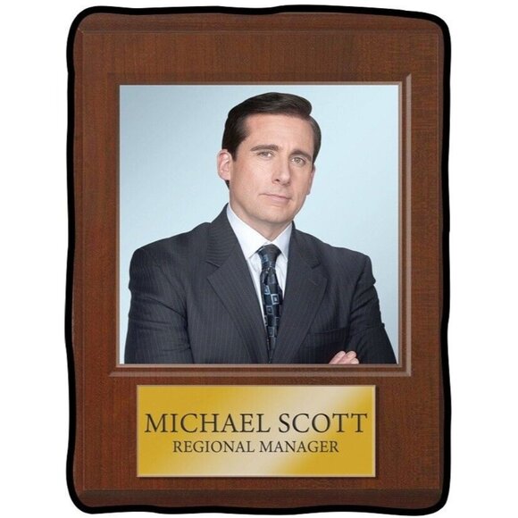New The Office Michael Scott Fleece Throw Gift Blanket Steve Carell TV Show Pic - Picture 1 of 2